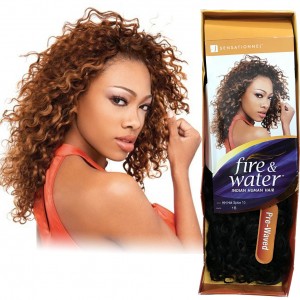 SENSATIONNEL FIRE & WATER INDIAN HUMAN HAIR PRE-WAVED 10" COLOR 1B...