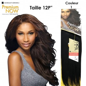 SENSATIONNEL PREMIUM NOW 100% HUMAN HAIR YAKI 12P COLOR 1...