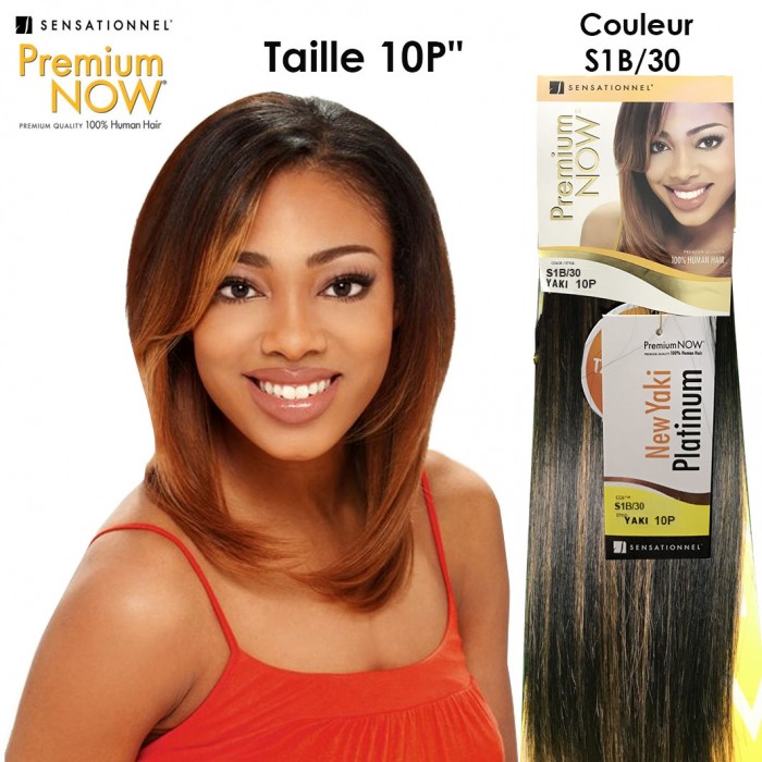 SENSATIONNEL PREMIUM NOW 100% HUMAN HAIR YAKI 10P COLOR S1B/30...