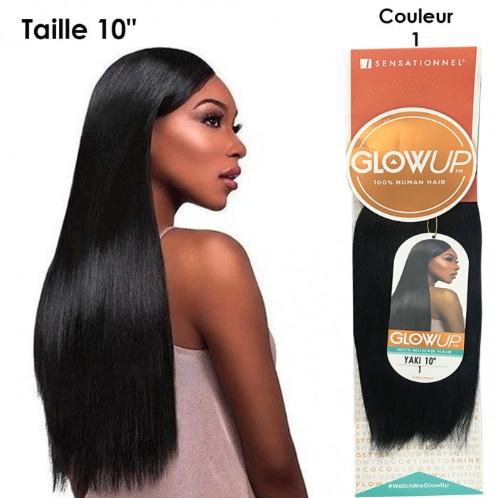 SENSATIONNEL GLOWUP 100% HUMAN HAIR YAKI 10" COLOR 1...