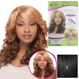 SENSATIONNEL EMPRESS LACE WIG FREESTYLE BANGS BEVERLY COLOR 1...