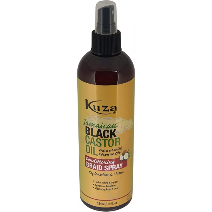 KUZA JAMAICAN BLACK CASTOR OIL CONDITIONING BRAID SPRAY...