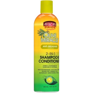 AFRICAN PRIDE OLIVE MIRACLE ANTI-BREAKAGE FORMULA 2-IN-1 SHAMPOO&CONDITIONER