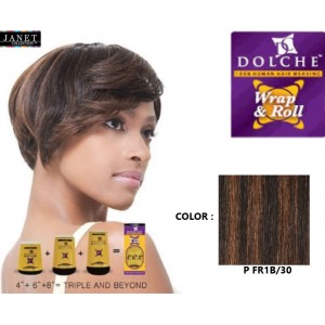 JANET COLLECTION DOLCHE 100% HUMAN HAIR DOLCHE WVG 4¨,6¨,8¨ COLOR PFR1B/30