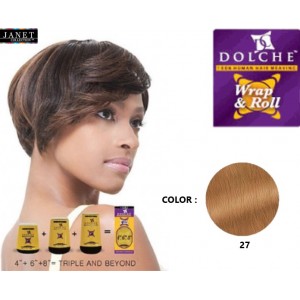 JANET COLLECTION DOLCHE 100% HUMAN HAIR DOLCHE WVG 4¨,6¨,8¨ COLOR 27