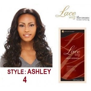SENSATIONNEL ASHLEY LACE WIG WITH FRONT EXTENSION 100% HUMAN HAIR 4