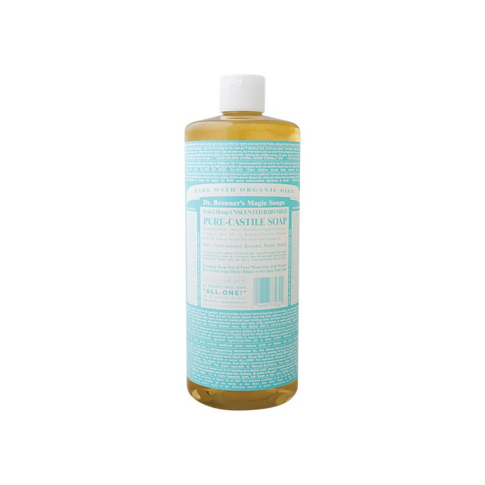 DR BRONNER'S UNSCENTED BABY MILD PURE CASTILE SOAP 946 ml