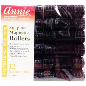 ANNIE PROFESSIONAL SNAP ON MAGNETIC ROLLERS 12 MEDIUM...
