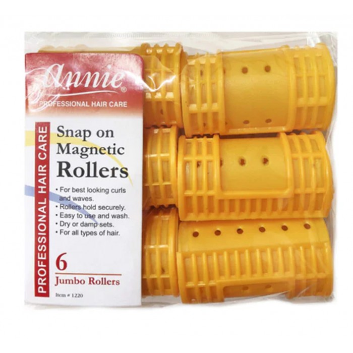 ANNIE PROFESSIONAL SNAP ON MAGNETIC ROLLERS 6 JUMBO...