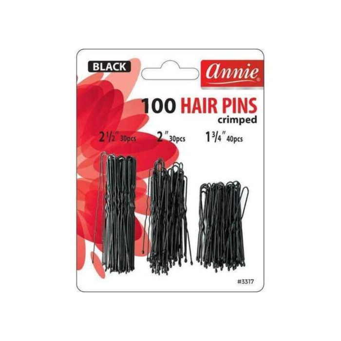 ANNIE 100 HAIR PINS CRIMPED...