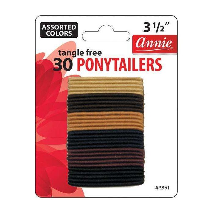 ANNIE 30 PONYTAILERS TANGLE FREE ASSORTED COLORS...