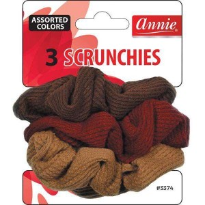 ANNIE 3 SCRUNCHIES ASSORTED COLORS...