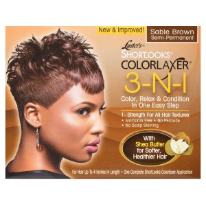 LUSTER'S SHORTLOOKS COLORLAXER 3-N-1 SABLE BROWN...